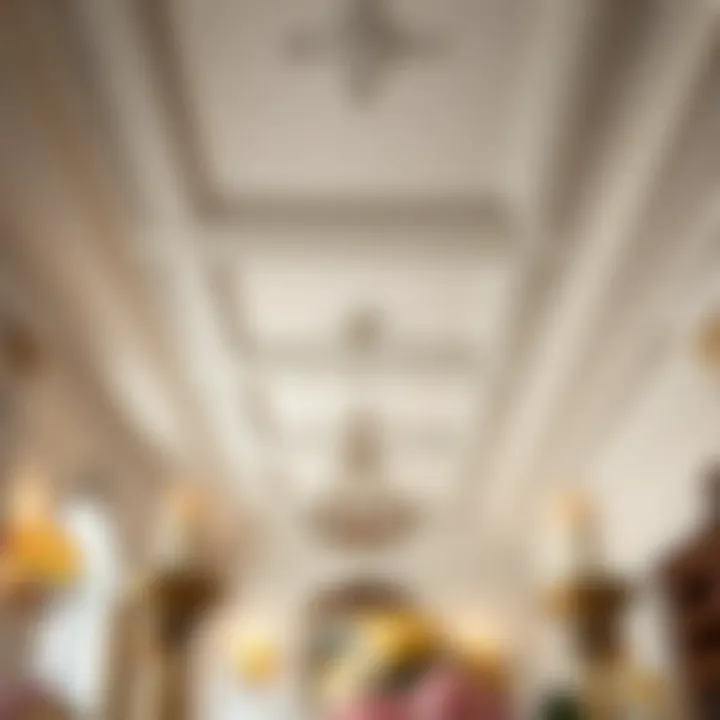 Classic plaster ceiling featuring elegant moldings