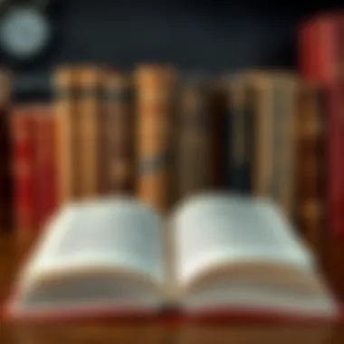 Elegant bookmarks set against a backdrop of open books