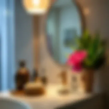 Creative decorative items adding charm to the bathroom