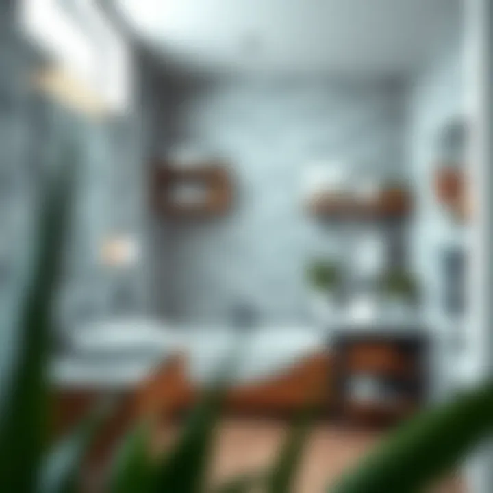 Stylish storage solutions in a chic bathroom