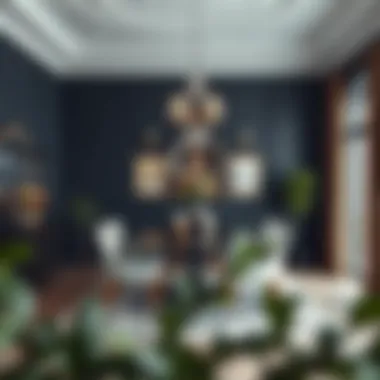 Stylish dining room showcasing bordo walls and sophisticated decor