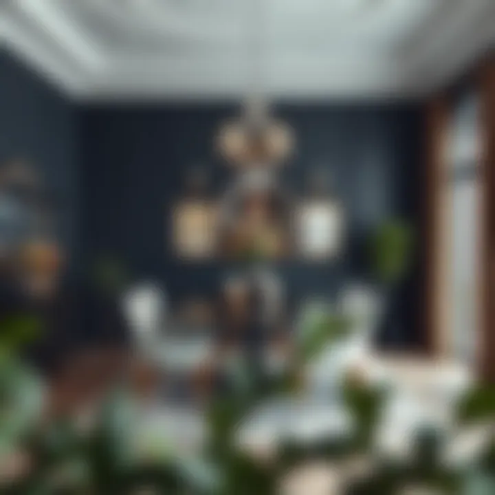 Stylish dining room showcasing bordo walls and sophisticated decor