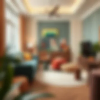 A beautifully decorated living room with harmonious colors