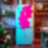 Colorful refrigerator transformation