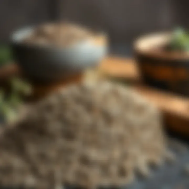 A close-up of chia seeds in a rustic setting