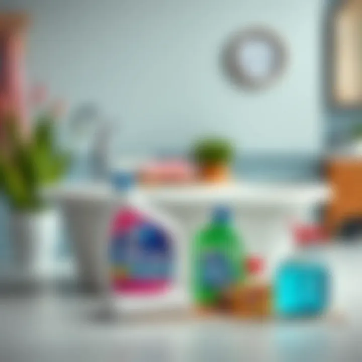 Cleaning supplies for bathtub maintenance