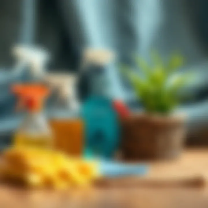 Cleaning supplies for fabric maintenance