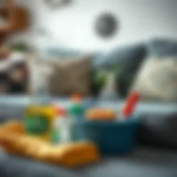 Essential cleaning supplies for sofa maintenance