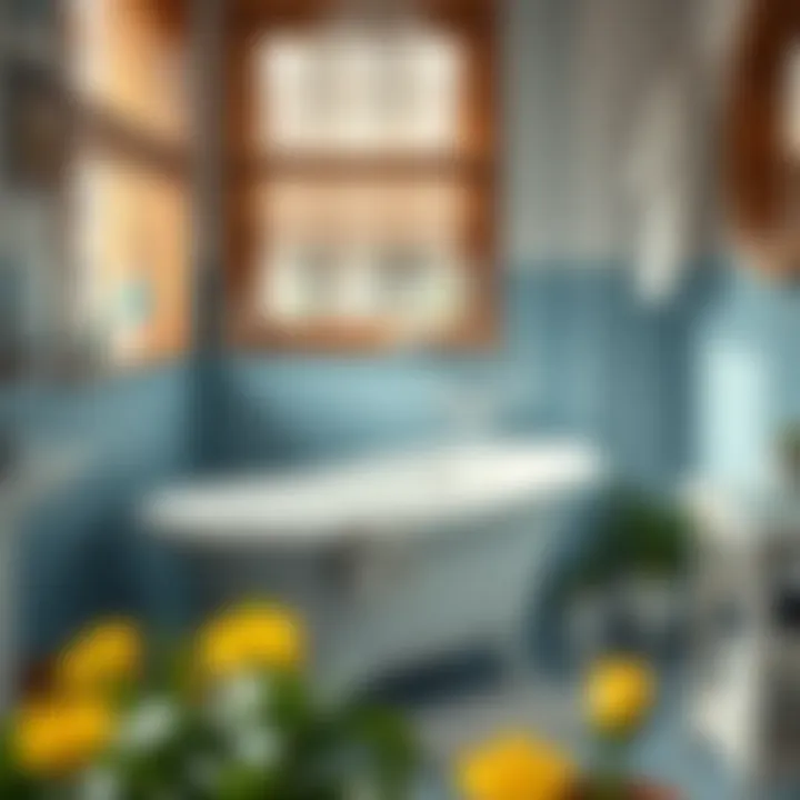 Effective bathtub cleaning technique in action