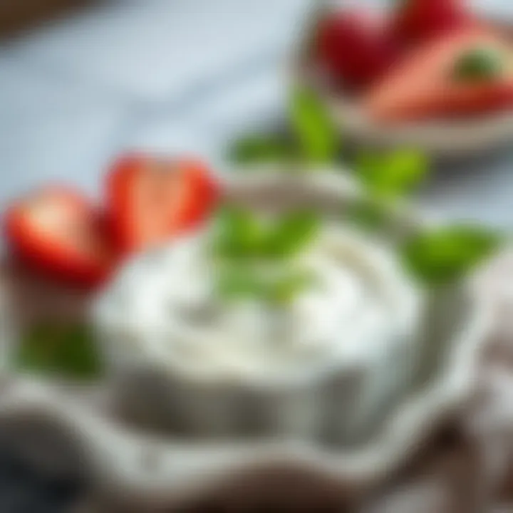 Creamy yogurt in a bowl