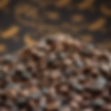 Variety of Coffee Beans A variety of coffee beans displayed with an elegant background, showcasing their rich textures