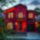 Vibrant exterior paint showcasing a modern home