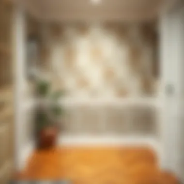 Harmonious combination of tiles, skirting, and parquet