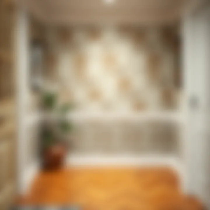 Harmonious combination of tiles, skirting, and parquet