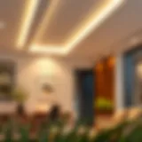 Elegant recessed lighting installation