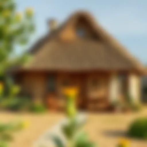 A traditional straw house showcasing its unique architecture