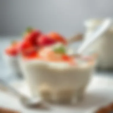 Homemade yogurt ready to be served