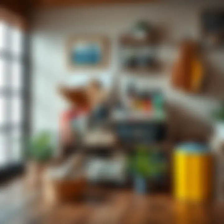 Functional Storage from Recycled Items Innovative storage solution crafted from recycled items