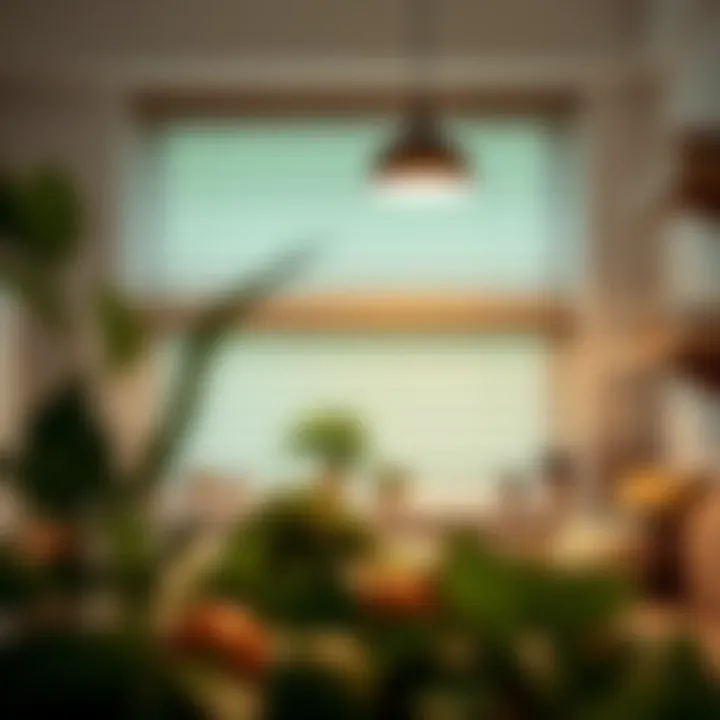 Functional pleated blinds enhancing kitchen ambiance