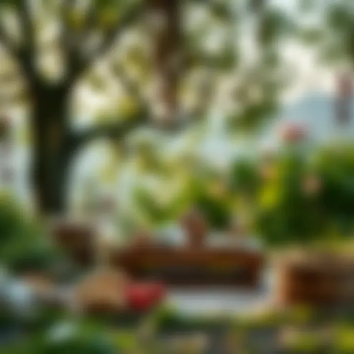 A serene outdoor picnic location surrounded by nature