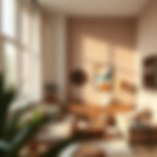 Cozy Living Room Atmosphere Created with Coffee Tone Walls Cozy living room with coffee tone walls