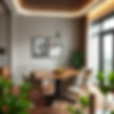 Stylish dining area adorned with rich coffee hues