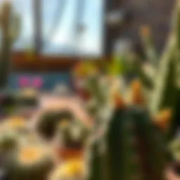 Healthy cactus thriving in sunlight