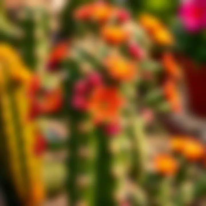 The Marvel of Cactus Flowering Blooming cactus with vibrant flowers