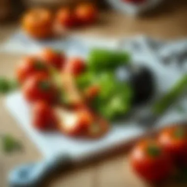 Practicality of Plastic Cutting Boards Plastic cutting board with fresh vegetables