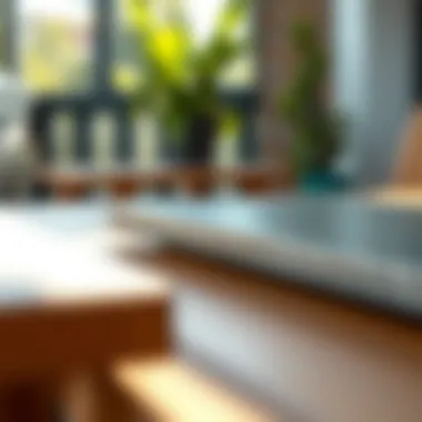 Quality Materials for Outdoor Use Close-up of durable materials used in balcony tables