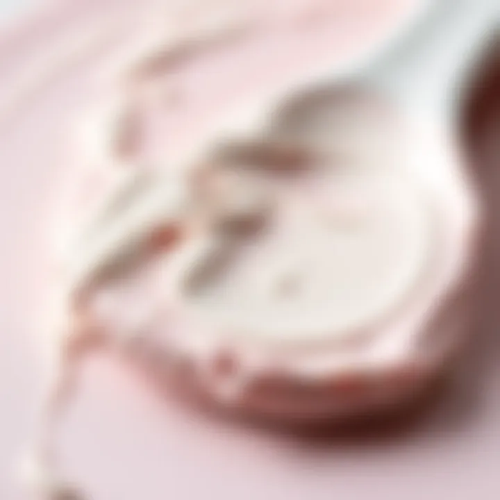 A close-up of softened finger paint