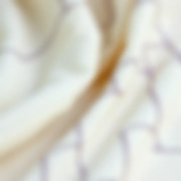 Detailed view of linen fabric texture