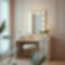 Elegant makeup vanity showcasing optimal dimensions and design