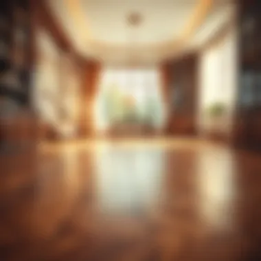 Luxurious wooden parquet flooring creating warmth