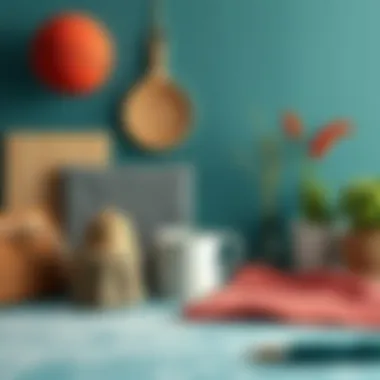 An array of materials and textures demonstrating color compatibility.