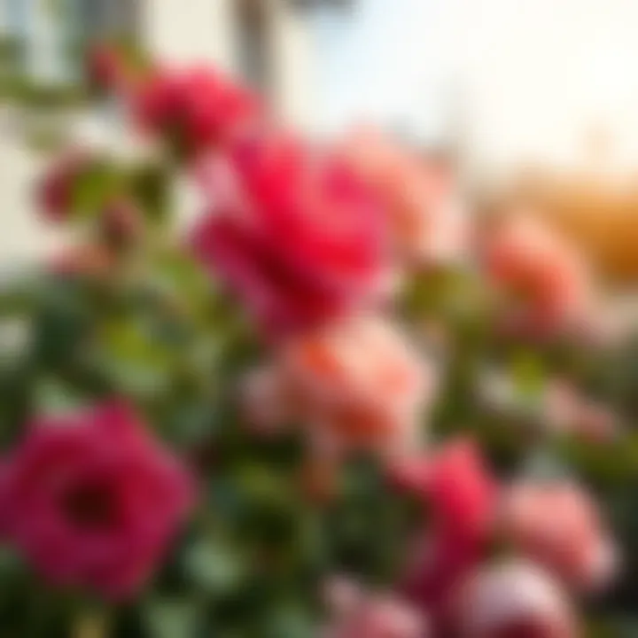 Caring for roses in a home garden