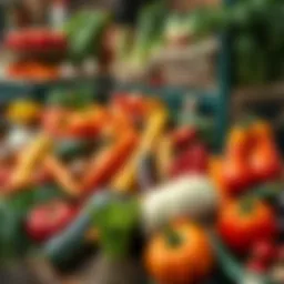 Vibrant Autumn Vegetables Display