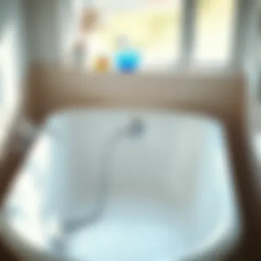 Spotless bathtub after cleaning