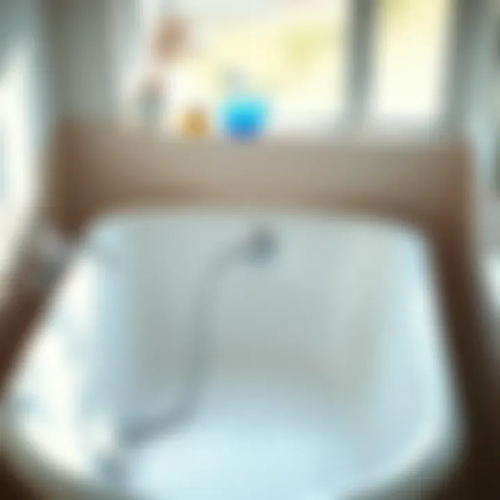 Spotless bathtub after cleaning