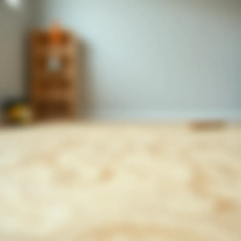 A well-prepared surface of particle board ready for painting