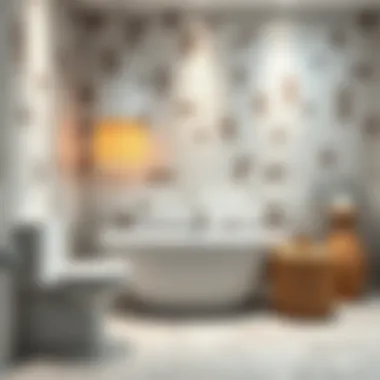 Modern bathroom tile application