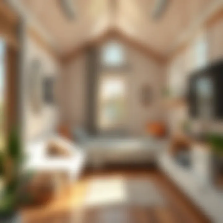 Innovative Interior Solutions for Tiny Living Interior view of a tiny house illustrating smart space utilization