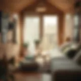 A cozy interior of a tiny house showcasing minimalist design