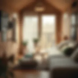 A cozy interior of a tiny house showcasing minimalist design