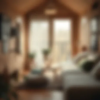 A cozy interior of a tiny house showcasing minimalist design