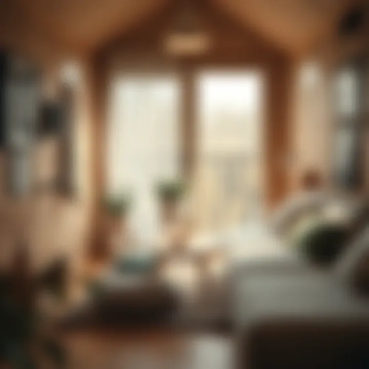 A cozy interior of a tiny house showcasing minimalist design