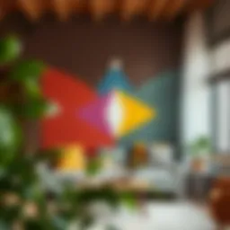 Color theory diagram illustrating triadic color harmony