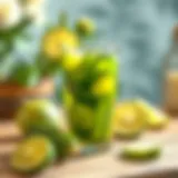 A refreshing glass of pickle juice highlighting its probiotic benefits