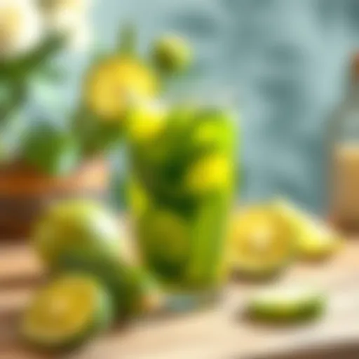 A refreshing glass of pickle juice highlighting its probiotic benefits