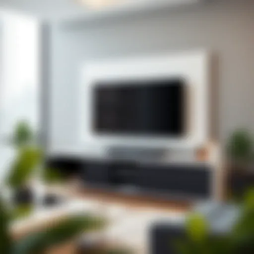 Elegant TV unit in a modern living room setting